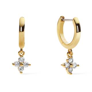 Ana Luisa Huggie Hoop Earrings - Solitaire Pendant Charm Earring - Dainty Hoop Earrings…
