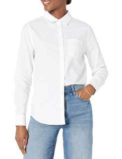 Amazon Essentials Women's Regular-Fit Long-Sleeve Button-Down Cotton Poplin Shirt…