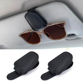 Shering Sunglasses Holders for Car Sun Visor, 2pack Magnetic Leather Glasses Eyeglass…