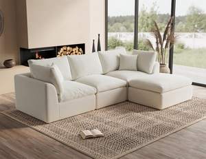 ohllob 110" Cloud Sectional Couches for Living Room, Convertible L-Shape Couch with…