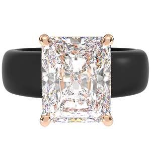 Rinfit Silicone Ring with Stone, Emerald Cut CZ | AAAAA Grade Cubic Zirconia, Solitaire…