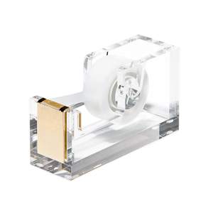 OfficeGoods Acrylic Tape Dispenser – Modern Desk Organizer for Office Supplies, Heavy…