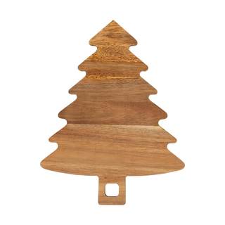 Christmas Tree Cutting Board Wood, Christmas Tree Shaped Charcuterie Board with Handle…