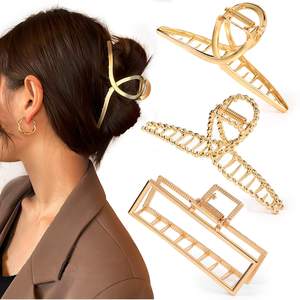 Mehayi 3 PCS Metal Large Claw Clips for Thick Heavy Hair, Strong Hold Big Non-Slip Hair…