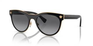 VERSACE VE2198 Phantos Shape Metal Sunglasses 54mm Black Grey Polarized Lens