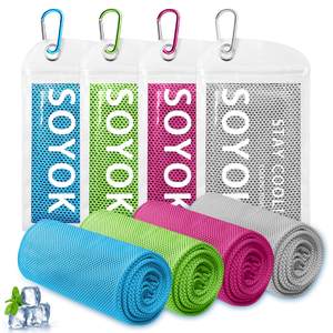 4 Packs Cooling Towel, 40" x 12" Microfiber Cooling Towels for Neck and Face, Soft…