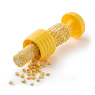 Chef’n Cob Plus Corn Stripper and Peeler for Corn on the Cob, Built-In Safety Pusher Corn…