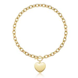 CHESKY 14K Gold Plated Chunky Necklace for Women, Trendy Toggle Clasp | Statement Pendant…