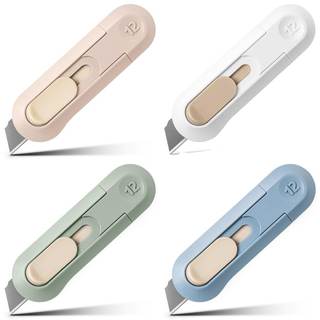 4pcs Utility Knife Box Cutters, Retractable Letter Opener, Sharp Cartons Cardboard Cutter…
