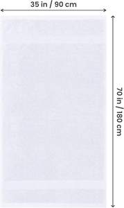 Utopia Towels Jumbo Bath Sheets, 2 Pack, 35x70 in, 600 GSM Cotton, White | Extra Large…