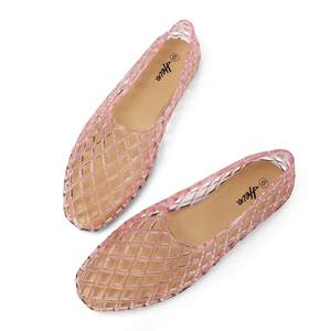 HEVA Women's Jelly Mesh Flats | Breathable Clear Hollow Shoes,Summer Beach Jellies Ballet…