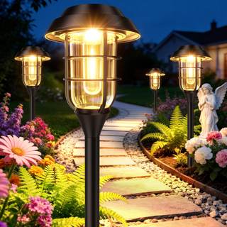 LETMY Solar Pathway Lights Outdoor, 8 Pack Bright Solar Lights Outdoor, IP65 Waterproof…