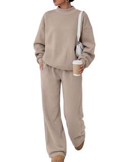 Trendy Queen Women's Mock Neck 2 Piece Sweat Sets Sweatsuits Fall Outfits | Two Piece…