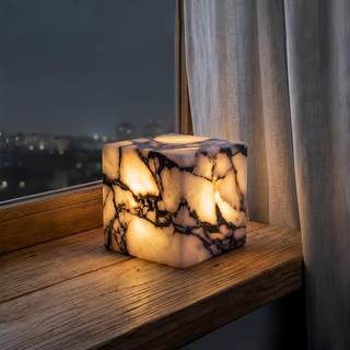 Marble Lamp Luxury Stone Table Lamp Type-C Rechargeable Touch Night Light Small Bedside…