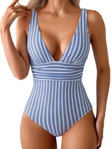 Eomenie Women's One Piece Swimsuit Tummy Control V Neck Bathing Suit | Slimming Swimwear…