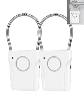 2 Pack Door Handle Alarm | Vibration Triggered, 120dB Alarm, Audible 550FT, For…