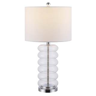 SAFAVIEH Lighting Collection Peli Modern Clear Glass 27-inch Bedroom Living Room Home…
