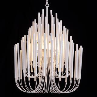 TOCHIC Modern Farmhouse Chandelier for Dining Room 21", Small Vintage White Wood…