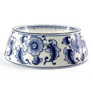 Blue and White Porcelaine Dog Bowls Ceramic Dog Cat Food and Water Bowls…