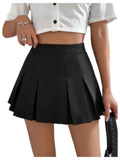 WDIRARA Women's High Waisted Pleated Skater A Line Mini Uniform Skirt | Going Out…