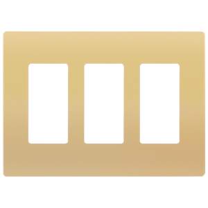 ENERLITES 3-Gang Gold Screwless Decorator Switch Outlet Wall Plate Cover | Size 4.68" x…