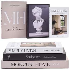 Decorative Coffee Table Books for Home Décor Accents Bookshelf Decor with Real Blank…
