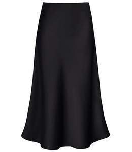 Modegal Women's Satin Midi Skirt Flared Casual A Line Silky Long Skirt | Satin High Waist…