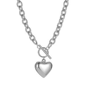 Chain Necklace for Women 18K White Gold Plated Chunky Cuban Chain Link Necklace with…