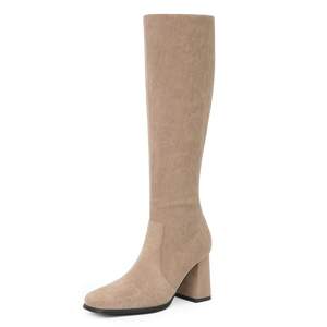 Modatope Knee High Boots Women Square Toe Chunky Heel Fashion Tall Boots | Block Heel…