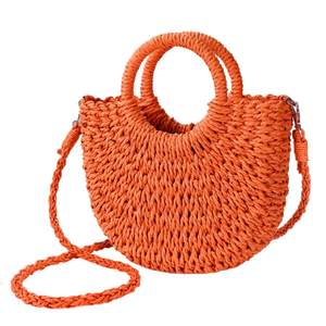 Womens Straw Beach Bag Woven Crossbody Shoulder Bags Top Handle Satchel Handbag Purse for…