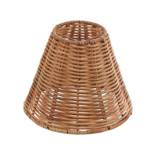 Aspen Creative 51003 Empire Clip-On Chandelier Lamp Shade, Natural Rattan, 3" Top x 6"…