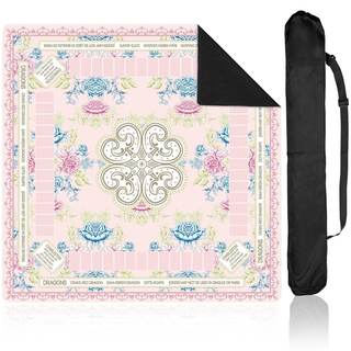 party greeting Chinoiserie Mahjong Mat with Black Carrying Bag 31.5 x 31.5 in Multi…