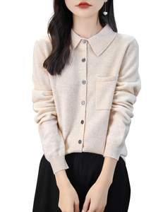 Chanyarn Women's Polo Neck 100% Merino Wool Sweater 2025 Spring Basic Long Sleeve Knitted…