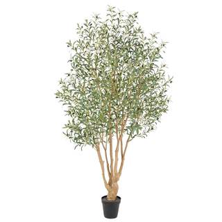 Nafresh Majestic Faux Olive Tree 8ft – Artificial Olive Tree Indoor & Outdoor with…