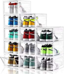 INSTY 12 Pack Large Shoe Storage Box, Clear Shoe Storage Organizer with Magnetic Door…