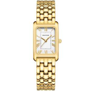 HOLSTOUR Watches for Women Vintage Bracelet Roman Dial Rectangular Case Gold Watch…