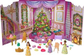 ​Mattel Disney Princess Advent Calendar w/Rapunzel, Tiana, Belle Dolls | 24 Days of…