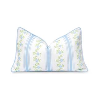 Hofdeco Premium Coastal Patio Indoor Outdoor Lumbar Pillow Cover Only, 12"x20" Water…