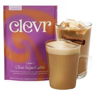 Clevr Chai Latte Mix with Adaptogens + Functional Mushrooms – 14 Servings | Black tea…