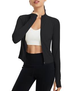 baleaf Women's UPF 50+ Sun Shirt Lightweight Crop | Sun Protection, Breathable, Quick…