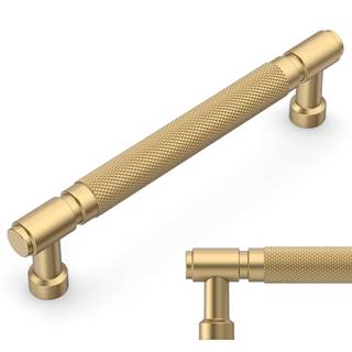 Amerdeco 10 Pack Champagne Bronze knurled Cabinet Pulls 5 Inch(128mm) Hole Center Drawer…