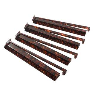 Mahjong Racks Set of 4, 17.5 Inch Tortoise Shell Finish ABS Mahjong Tile Racks with…