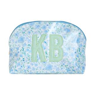 Personalized Clear Coated Pouch - Medium or Large Toiletry Bag with Embroidered or…