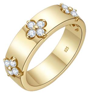 TIMELESSTAR Ideal Gifts Gold Rings for Women with Premium Moissanite | Hypoallergenic,14K…