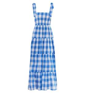 kinstell Women's Summer Boho Spaghetti Strap Square Neck Ruffle Casual Flowy Long Dress…