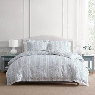 Martha Stewart - Queen Duvet Cover Set, 100% Smooth & Silky Sateen Cotton Bedding, 3…