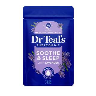 Dr Teal's Epsom Salt Soaking Solution, Soothe & Sleep, Lavender, 3lbs Lavender 48 Ounce…