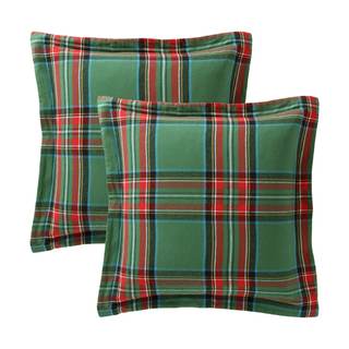Levtex Home - Spencer Plaid Green Euro Shams - Tartan Plaid - Green, Navy, Red - One Euro…