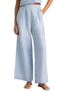 Vitamin A Women's Swimwear Eco Linen The Getaway Pant Swimsuit Cover Up Medium Summer…