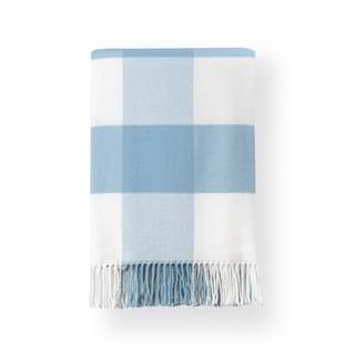Hofdeco Premium Coastal Decorative Throw Blanket for Patio Couch Sofa, Baby Blue Buffalo…